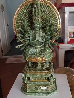 เจ้าแม่กวนอิมพันมือฝุนอัด ขนาด สูง 35 เซนติเมตร