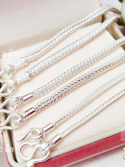 สร้อยคอเงินแท้ 92.5% ลายสี่เสา หญิงใส่ได้ ชายใส่ดี ใส่ห้อยพระ ขายดีสุดๆ (สร้อยงานไทย)