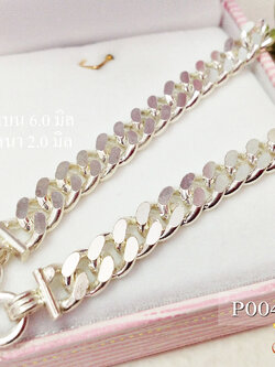 สร้อยเงินแท้ ลายเลสแบน (งานไทย)