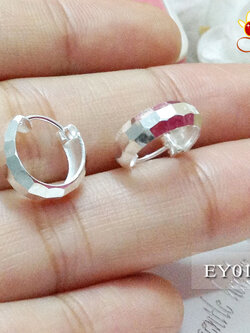 ต่างหูเงินแท้ แบบล็อค มีลาย