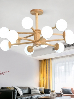 โคมไฟแขวนเพดานไม้เนื้อแข็ง Modern [K8012]