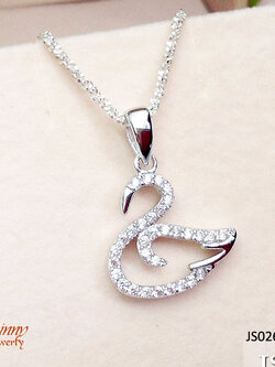 จี้เงินแท้ รูปเป็ดประดับเพชร cz น่ารัก