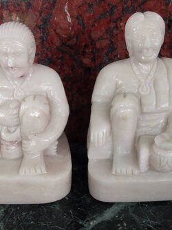 ตุ๊กตา ตายายหินอ่อน 1คู่