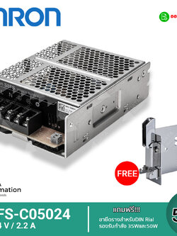 OMRON สวิทชิ่งเพาเวอร์ซัพพลาย 24V S8FS-C05024/50W/2.2A/ Input 220VAC(แถมขายึดราง)