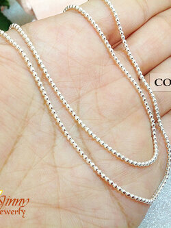 สร้อยเงินแท้ ลายบอล (งานไทย) ความหนา 1.5 มิล