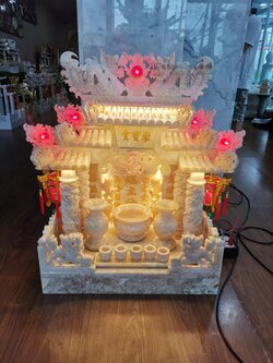 ตีจู้เอี๊ยะหินอ่อนหยกน้ำผึ้งแก้ว ขนาด27นิ้ว