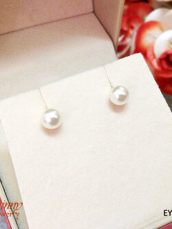 ต่างหูเงินแท้ มุกน้ำจืดแท้ ก้านเสียบทำด้วยเงินแท้