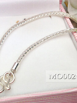 สร้อยเงินแท้ สร้อยเส้นใหญ่ ลายสี่เสากลม (งานไทย) หนา 2.0 มิล