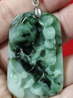 #จี้หยกพม่าแกะสลัก รหัสC-029