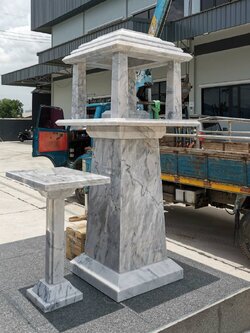 ศาลพระพรหมหินอ่อนเทา ขนาดฐาน 81*81 ซม