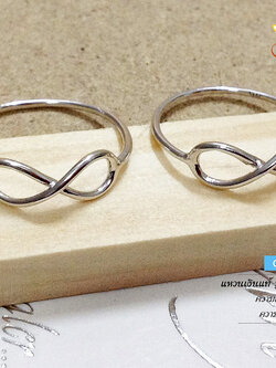 แหวนเงินแท้ รูป Infinity แบบเกลี้ยง