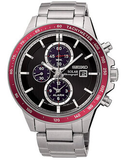 Seiko Solar Chronograph Alarm SSC433 SSC433P1 SSC433P Men's Watch