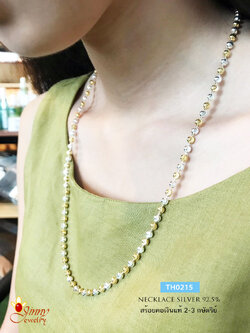 สร้อยคอเงินแท้ 92.5% สร้อย 2 กษัตริย์ ลายมูนคัท สร้อยงานอิตาลี หนา 4 มิล หนัก 1 บาทกว่าๆ