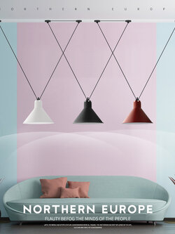 โคมไฟแขวนเพดานสายห้อยทรงตัว V สไตล์โมเดิร์น [MD414]