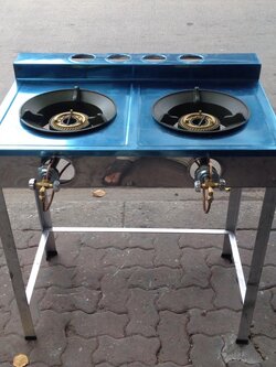 เตาสแตนเลส 2 หัว สำหรับใช้ในบ้าน/ร้านค้าทั่วไป