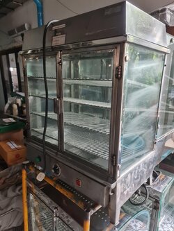 ตู้โชว์อุ่นซาลาเปา ระบบไฟฟ้า หน้ากระจกตรง