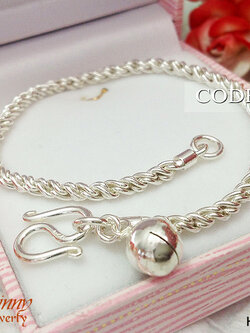 สร้อยข้อมือเงินแท้ ลายเกลียวใต้หวัน