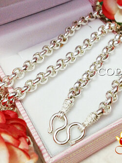 สร้อยเงินแท้ 92.5% ลายผ่าหวาย สร้อยงานไทย ความหนา 5.0 มิล