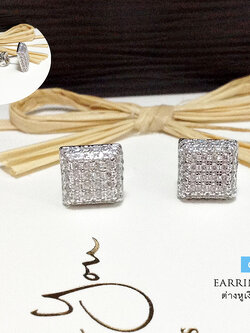 ต่างหูเงินแท้ 92.5% ฝังเพชร cz เกรดจิวเวลรี่