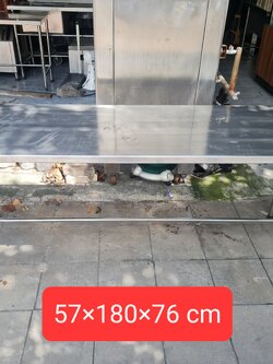 โต๊ะสแตนเลสมือสอง ยาว 180 ซม