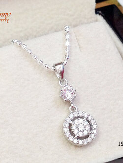 จี้เงินแท้ แบบระย้า ประดับเพชร cz งานสวยหรู