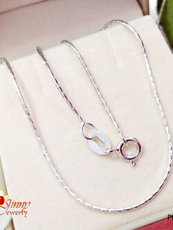 สร้อยเงินแท้ ลายกระดูกงู snake เกลียวตัดลายทั้งเส้น (งานอิตาลี)