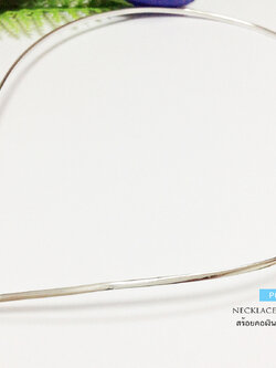 สร้อยคอเงินแท้ สร้อยโชคเกอร์ Choker แบบเกี่ยวด้านหน้า ห้อยจี้เม็ดบอลเงิน (งานไทย)