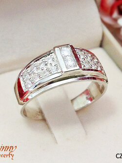 แหวนเงินแท้ ประดับเพชร cz