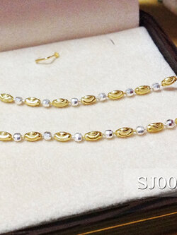 สร้อยข้อมือเงินแท้ 2 กษัตริย์ ลายบอลตัดลายสลับลูกปะคำ 1.5 มิล