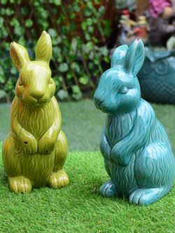 กระต่ายเซรามิคท่ายืน มีให้เลือก 2 สี