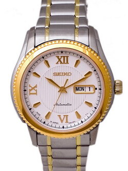 Seiko Two Tone Stainless Steel Superior Automatic White Dial SKZ314J1