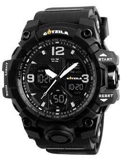 Gotzila Watch นาฬิกาข้อมือชาย ดิจิตอล มัลติฟังชั่น สายเรซิน รุ่น GR-01B (Black)