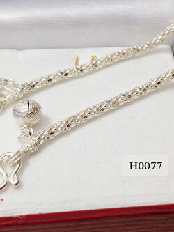 สร้อยข้อมือเงินแท้ ลาย popcorn (งานไทย)