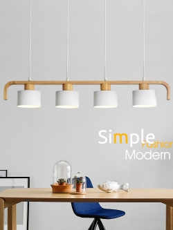 โคมไฟติดเพดาน Nordic wood / Modern Japanese แบบ 3 ดวง/4ดวง