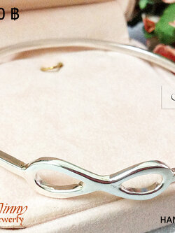 กำไลข้อมือเงินแท้ Infinity ความหนา 2.0 มิล