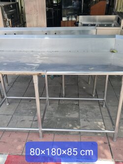 โต๊ะวางต่อเครื่องล้างจาน/โต๊ะเตรียม 180 cm