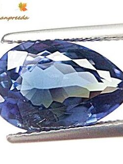 Tanzanite พลอยแทนซาไนท์ รูปหยดน้ำ หนัก 4.68 กะรัต สีน้ำเงิน หวานสวย ความสะอาดมองตาเปล่าสะอาด 98% ส่องด้วยกล้องขยายสะอาด 90%