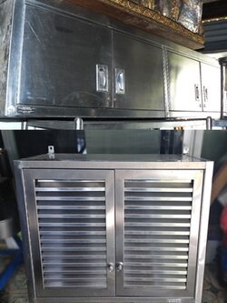 ตู้เก็บของสแตนเลส (สำหรับติดผนังลอย)