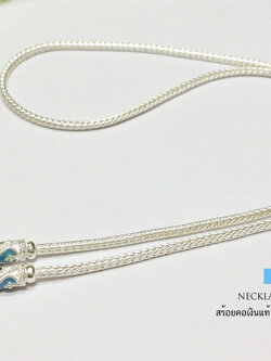 สร้อยคอเงินแท้ 99.9% งานสุโขทัย งานลงยาสีแดงเขียว ห้อยพระ 1 องค์