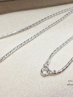 สร้อยคอเงินแท้ ลายอิตาลีตัดลาย (สร้อยงานอิตาลี)