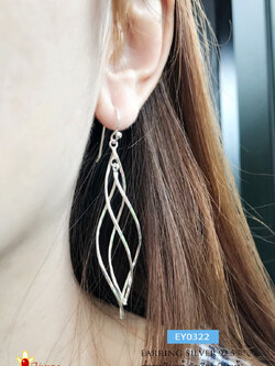 ต่างหูเงินแท้ 92.5% ต่างหูระย้า แบบเกี่ยว