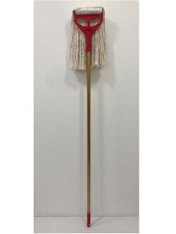 ชุดหัวไม้ถูพื้นพลาสติกหัวเกลียว 8 นิ้ว สีแดง