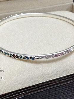 กำไลเงินแท้ 99.9% งานสุโขทัย กำไลลงยา งานสวย