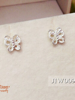 ต่างหูเงินแท้จิ๋ว รูปผีเสื้อ