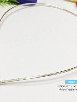 สร้อยคอเงินแท้ 92.5% สร้อยโชคเกอร์ Choker แบบเกี่ยวด้านหน้า พร้อมจี้กางเขน (งานไทย)