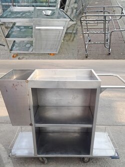 รถเข็นเก็บจานสแตนเลส