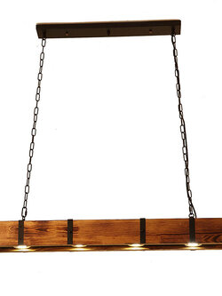 โคมไฟแขวนเพดานไม้เนื้อแข็งทรงแผ่นไม้เรือเก่าสไตล์ industrial [DD008]