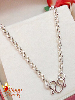 สร้อยคอเงินแท้ สำหรับเด็ก ลายผ่าหวาย (งานไทย) 1.5 มิล