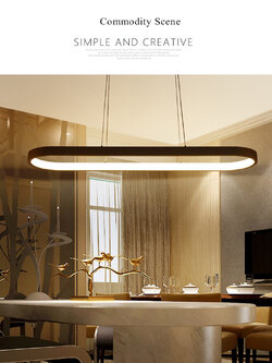 โคมไฟ LED แขวนเพดานสไตล์โมเดิร์นทรงวงรี [CP-2255]