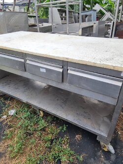 เคาน์เตอร์เขียงขายเนื้อสัตว์สแตนเลส